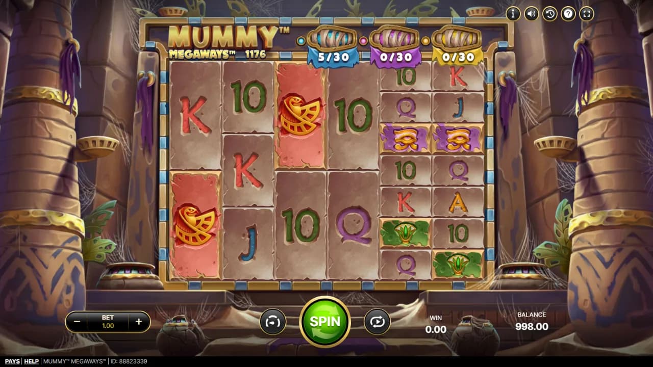 Mummy™ Megaways™ снимка на бонус функцията