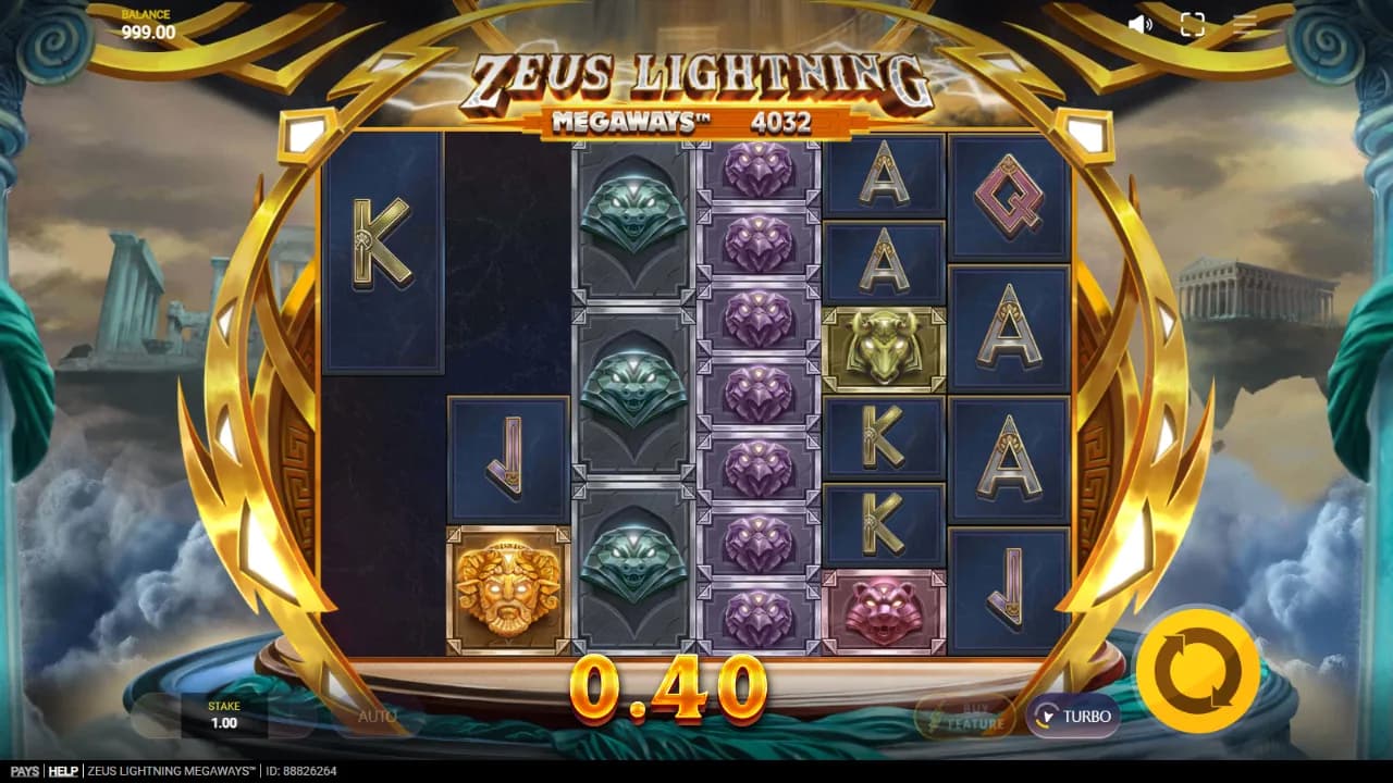 Zeus Lightning Megaways™ bonus feature screenshot