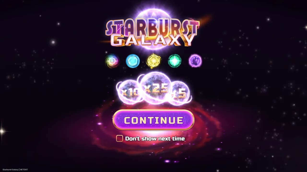 Starburst Galaxy™ zrzut ekranu funkcji bonusowej