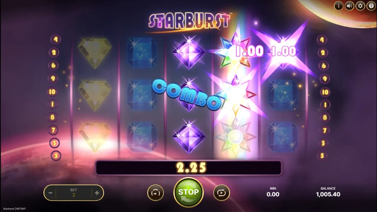 Starburst bonus feature screenshot